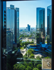 Poster - View from the window skyline of Frankfurt