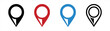 © Evolvect - Set of location icons. Pin Location icons. Point of location. Modern map markers. Vector illustration on a white background.