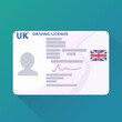 UK driver's license Post Brexit version (flat design)