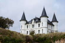 White Castle Of Gothic Style Built In 1868 In Pornichet