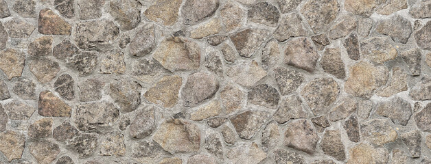 Natural stone granite wall. Seamless texture. Perfect tiled on all sides.
