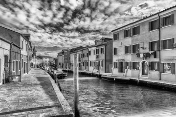 Sticker - Picturesque architecture along the canal, island of Burano, Venice, Italy