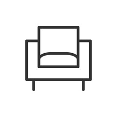 Poster - Chair line icon.