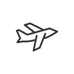 Canvas Print - Plane line icon.