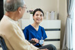 © Kawee - Asian female nurse invite senior male patient to talk in nursing home.