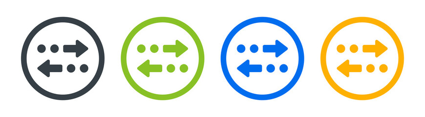 Aufkleber - Exchange arrow icon. Arrow to left and right symbol vector illustration