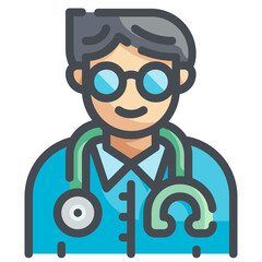 Wall Mural - doctor line icon