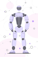 Fototapete - cute robot cyborg modern robotic character artificial intelligence technology concept vertical