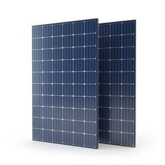two isolated solar panels - 3d illustration