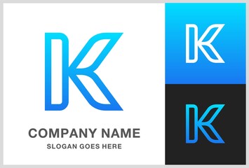 Wall Mural - Monogram Letter K Business Company Stock Vector Logo Design Template 