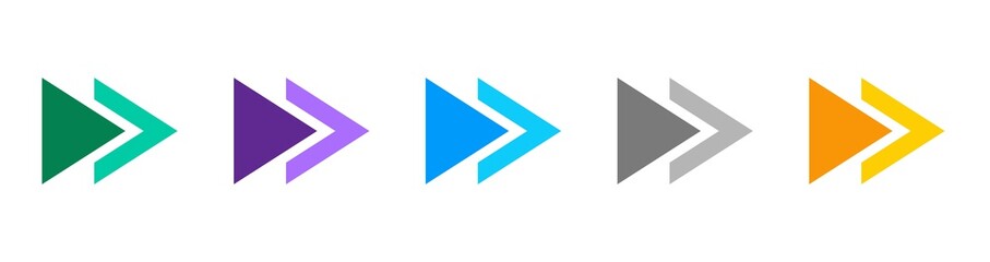 Poster - Modern web arrows colourful set, great design for any purposes. Cursor icons set. 