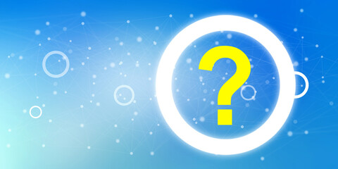 Poster - 
2d illustration question mark background
