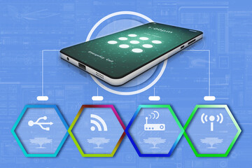 Poster - 3d rendering mobile phone

