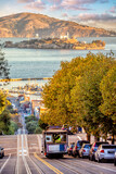 Fototapeta  - San Francisco, skyline with Alcatraz Island