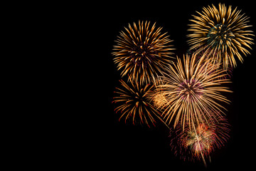 Wall Mural - festival fireworks on black backgrounds