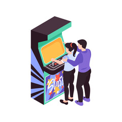 Canvas Print - Isometric Game Machine Icon