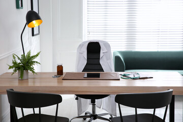 Poster - Modern doctor's workplace in stylish office. Interior design