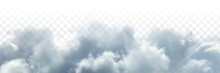Vector Realistic Isolated Cloud Sky For Template Decoration And Covering On The Transparent Background. Concept Of Storm And Cloudscape.