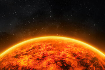 sun surface in the space