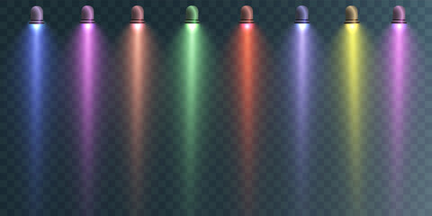 Aufkleber - Light spotlight for theatrical and entertainment presentation vector illustrations.