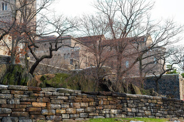 Fort Tryon Park in winter time, Upper Manhattan, New York