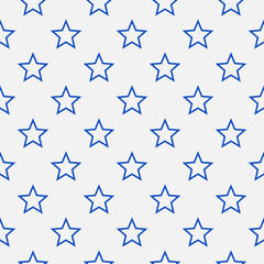 Poster - Blue empty stars on white background. Vector.