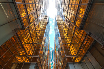 Poster - Exterior of high rise office building. Modern architecture abstract background