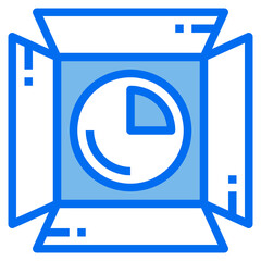 spotlight blue line icon