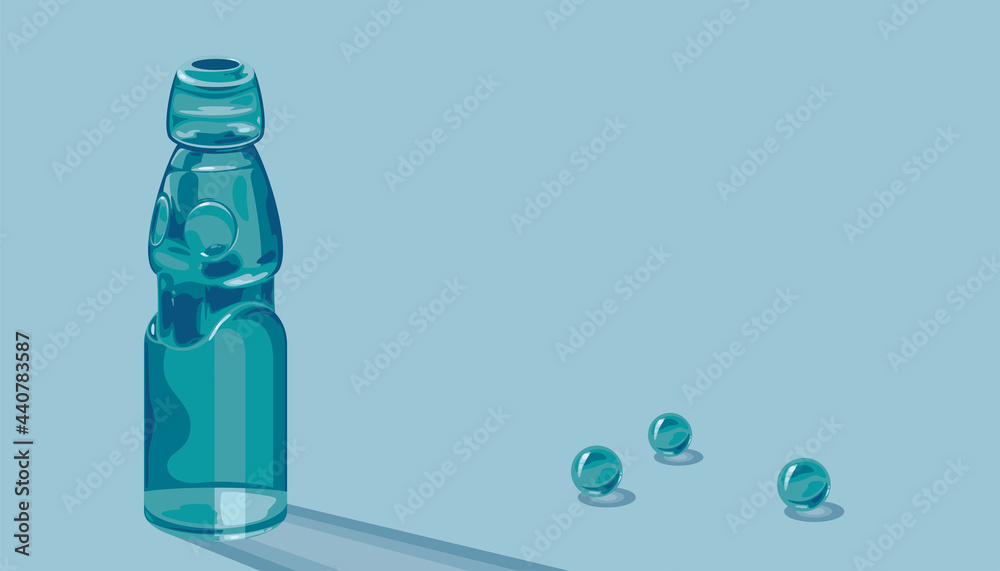 ラムネとビー玉のベクターイラスト素材 Stock Vector | Adobe Stock