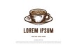 Old Rustic Coffee Mug Cup for Cafe Restaurant Bistro Logo Design Vector