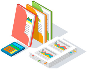 Poster - Visualize with business analytics. Work with statistical data analysis, changing indicators. Analyze statistical indicators, business data. Marketing research for presentation. Data financial report
