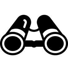 Binoculars Solid Line Icon