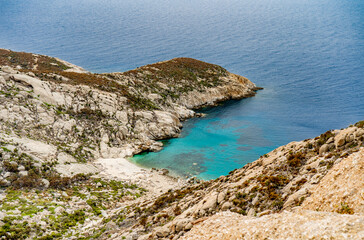 The Cala Santa Maria in the isle of Montecristo, in the Tyrrhenian Sea and part of the Tuscan Archipelago. It's a state nature reserve and inspired Alexandre Dumas' novel l The Count of Monte Cristo.