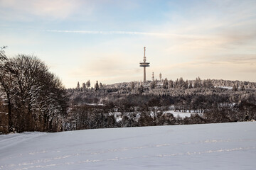 Wall Mural - Winter in Vogelsberg with Hoherodskopf