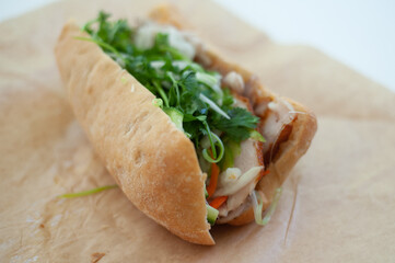 Wall Mural - Vietnamese Banh Mi sandwich