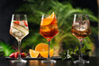 refreshing bar drinks Lillet, Aperol and Ramazzotti