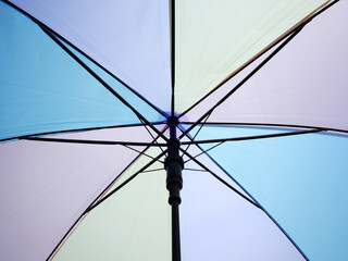 Poster - under of colorful umbrella texture