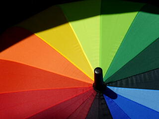 Poster - multicolored umbrella texture, colorful fabric background