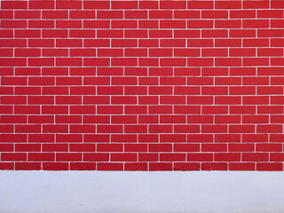 Canvas Print - old red brick wall background