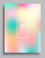 Wall Mural - Modern abstract covers. Cool gradient shapes composition, vector covers design