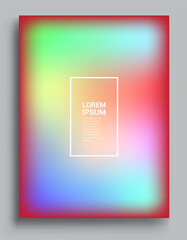 Wall Mural - Modern abstract covers. Cool gradient shapes composition, vector covers design