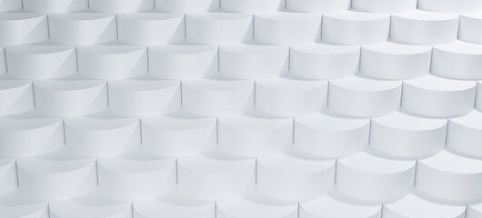 Poster - Abstract and Illustration of a white triangle background,light and shadow with free space in right.3D rendering and copy space.