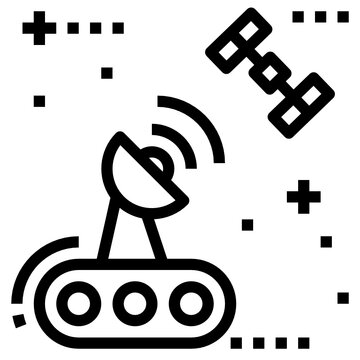 Satellite outline icon