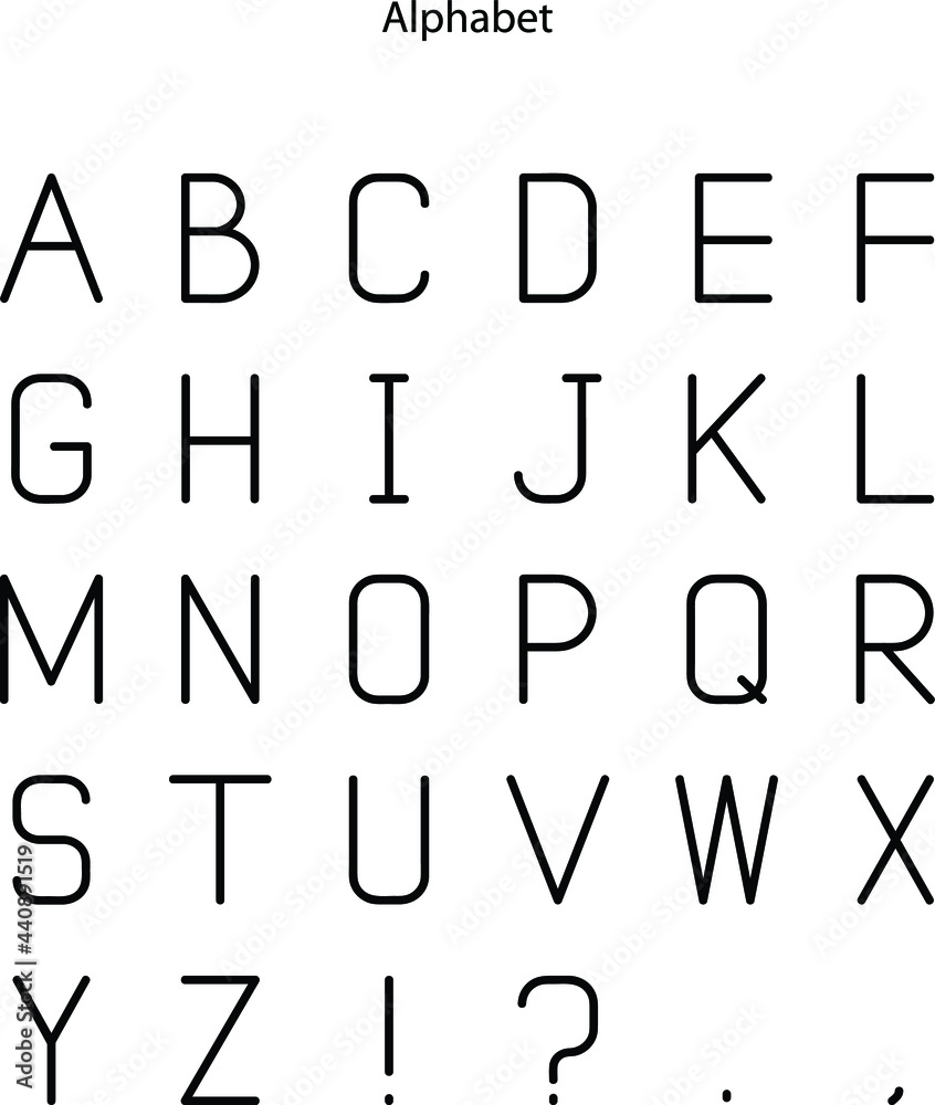 alphabet line icon, alphabet sign on white background, alphabet outline ...