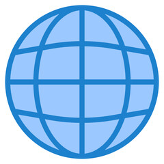 Wall Mural - Language blue style icon