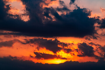 Wall Mural - colorful sunset sky background