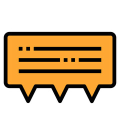 Chat filled outline icon