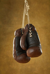 Boxing gloves hanging