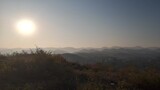 Fototapeta Sawanna - sunrise in the mountains