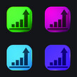 © LIGHTFIELD STUDIOS - Analytics four color glass button icon